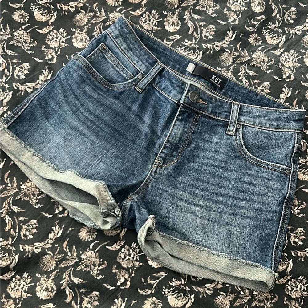 Dark denim shorts